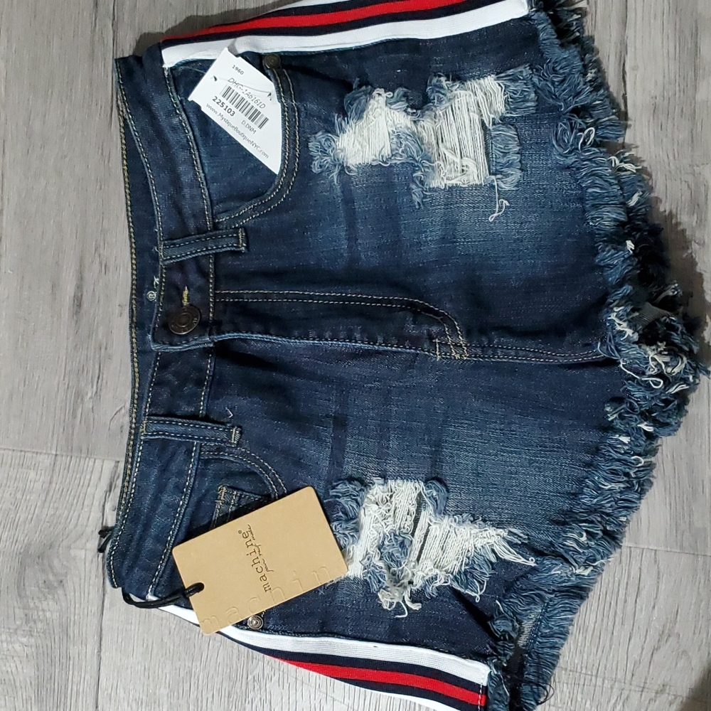 Machine High Rise Denim Shorts Size Medium NWT